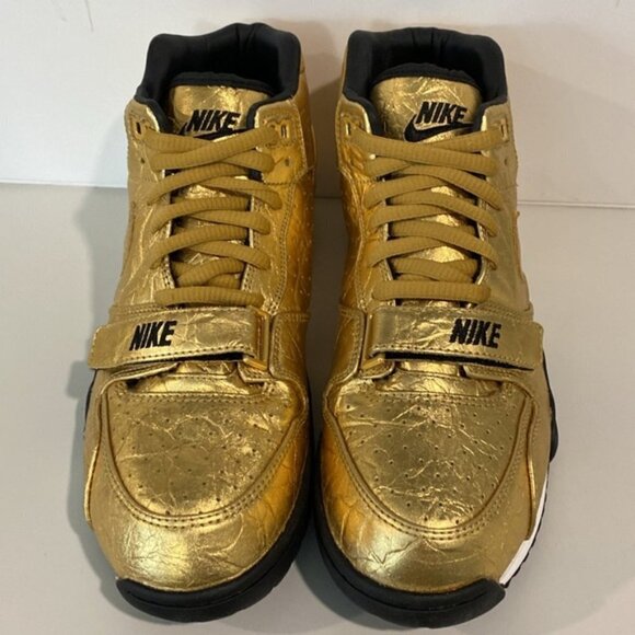 Nike Air Trainer 1 Premium Qs NFL Super Bowl 50 Metallic Gold 840169-700 sz - Picture 2 of 16